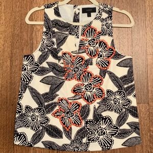 J. Crew Sleeveless Beeded Top